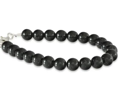 Schwarzer Turmalin Armband 8mm
