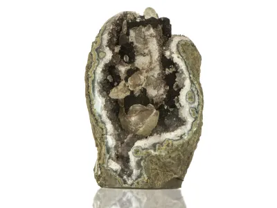 Amethyst und Calcit Druse