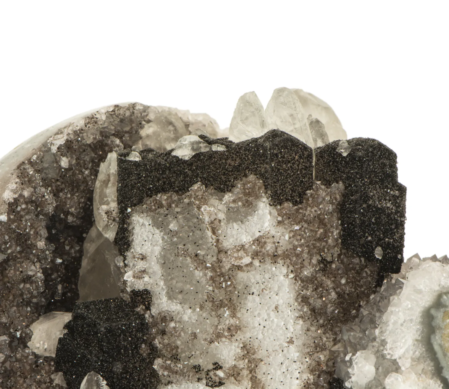 Amethyst und Calcit Druse