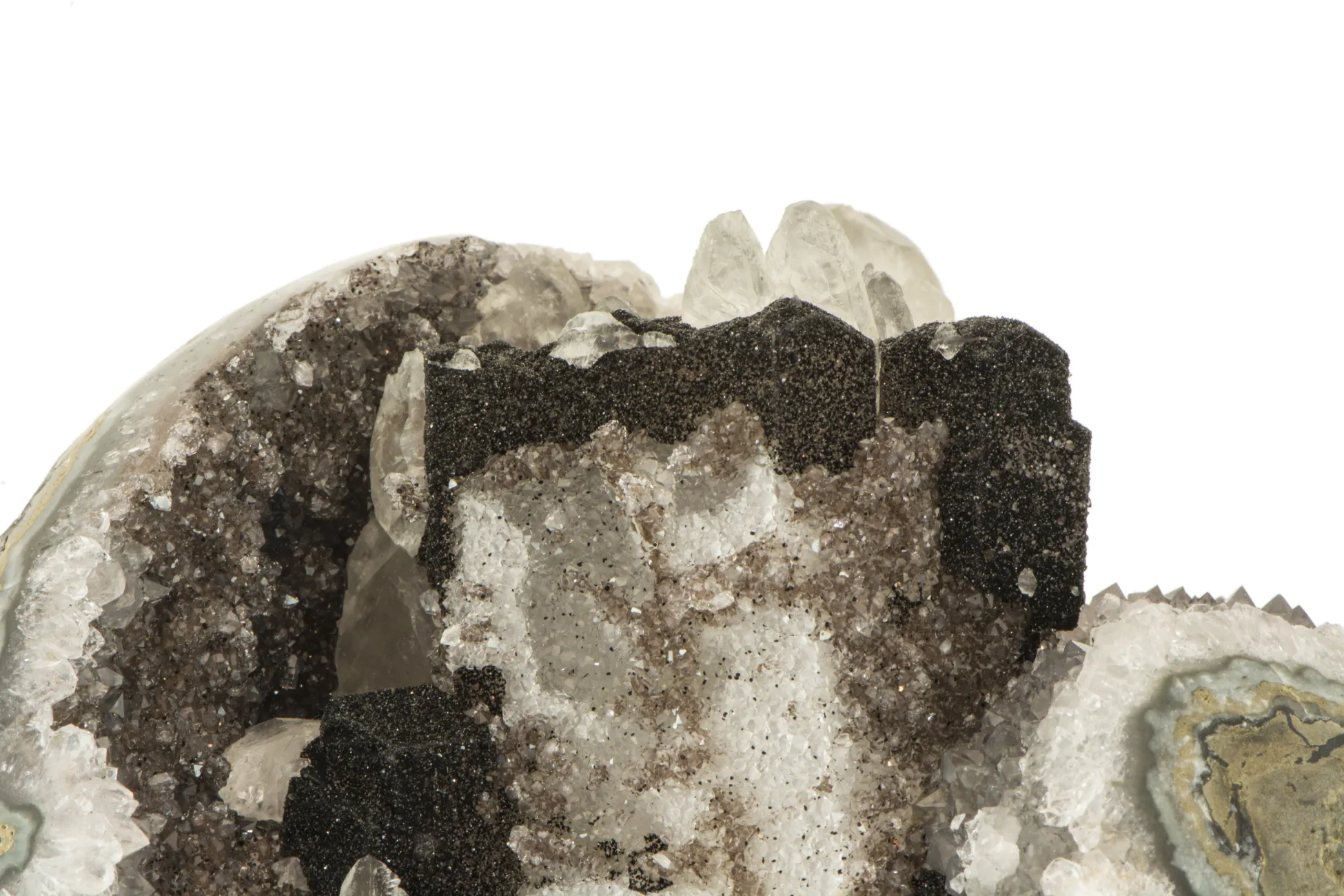 Amethyst und Calcit Druse