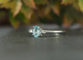 Blauer Topas Ring
