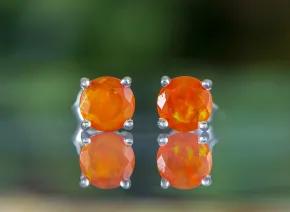 Ohrringe mit Feueropal 5mm