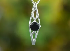 Anhänger mit schwarzem Turmalin 5mm
