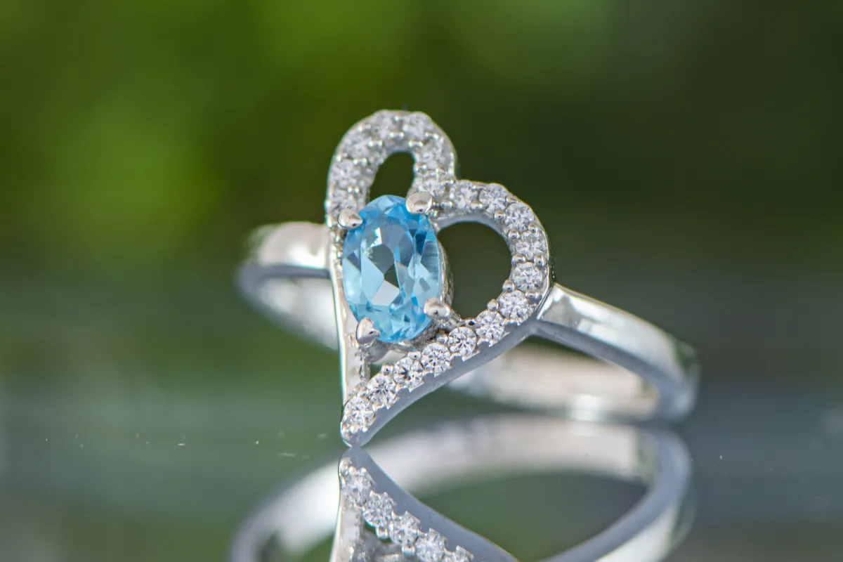 Blauer Topas Ring