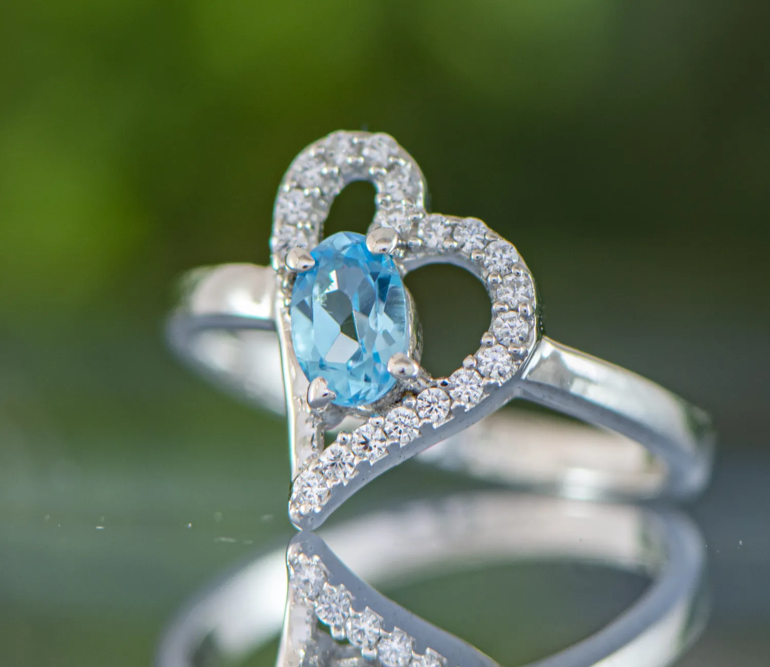 Blauer Topas Ring