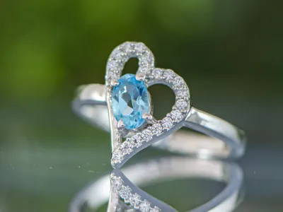 Blauer Topas Ring