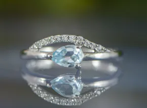 Blauer Topas Ring