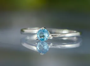 Blauer Topas Ring
