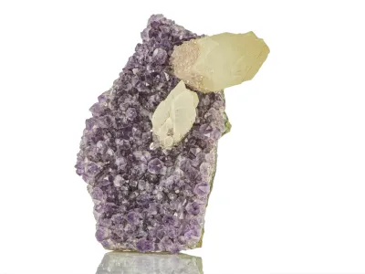 Amethyst mit Calcit