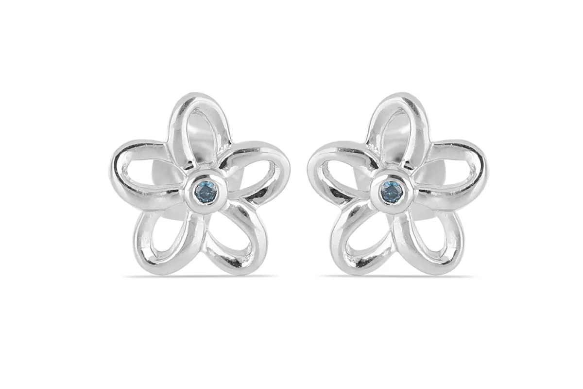 Ohrringe mit blauen Diamanten
