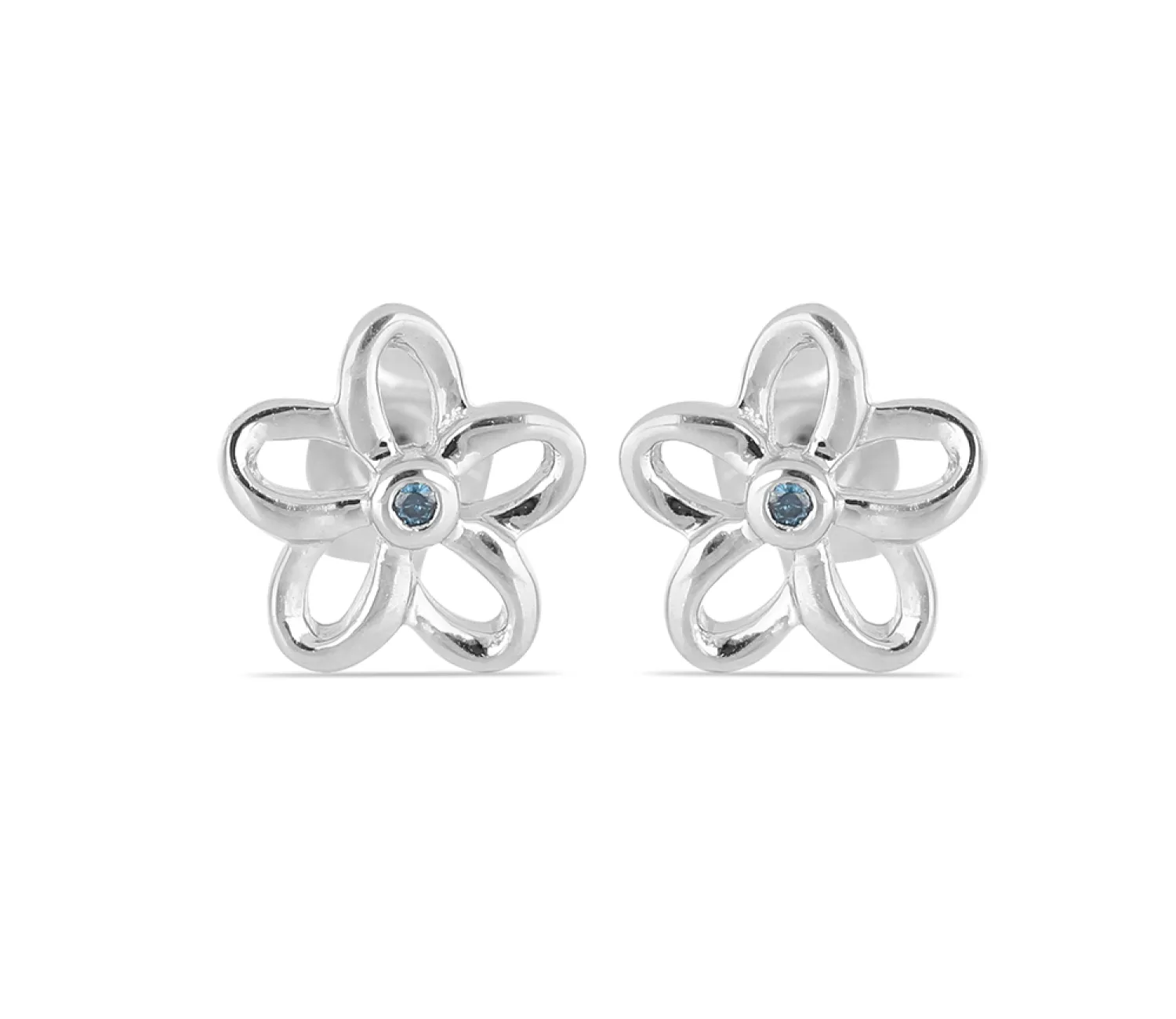 Ohrringe mit blauen Diamanten