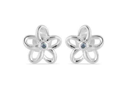 Ohrringe mit blauen Diamanten