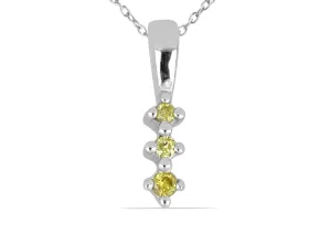 Silberanhänger mit Gelben Diamanten
