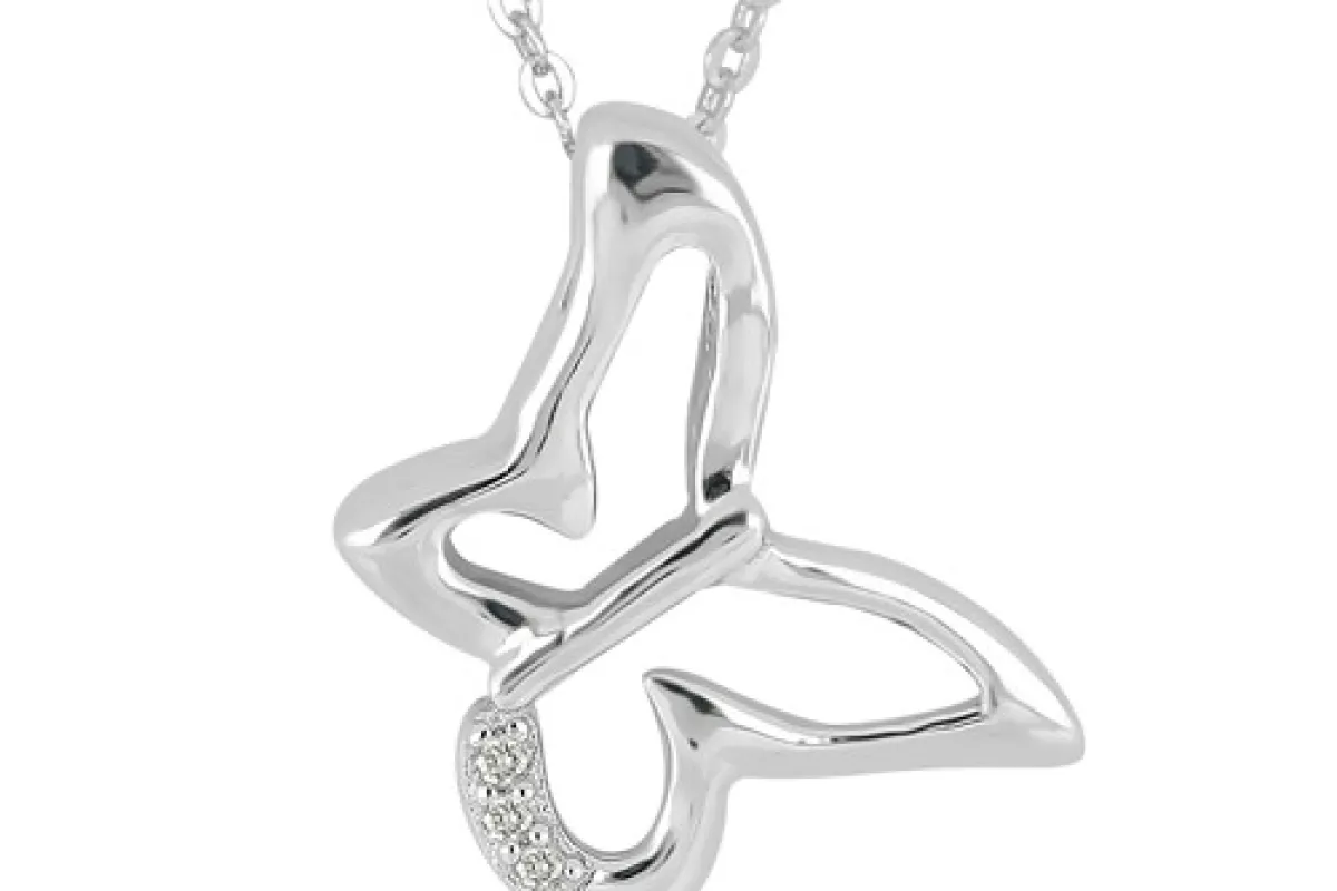 Anhänger mit Diamanten "Schmetterling"