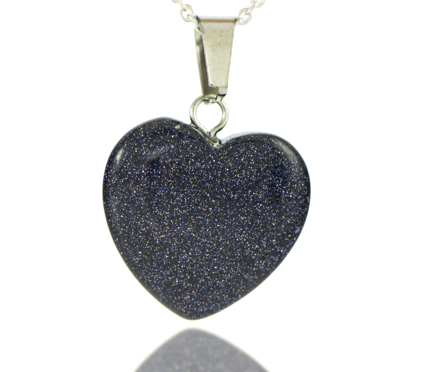 Herz aus blauem Aventurin (synthetisch)