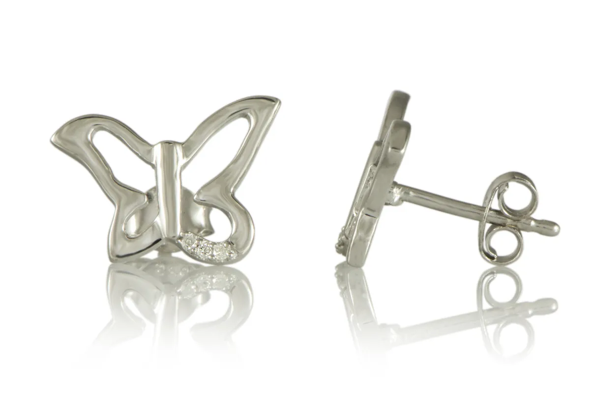 Ohrringe mit Diamanten "Schmetterlinge"