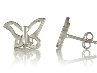 Ohrringe mit Diamanten "Schmetterlinge"