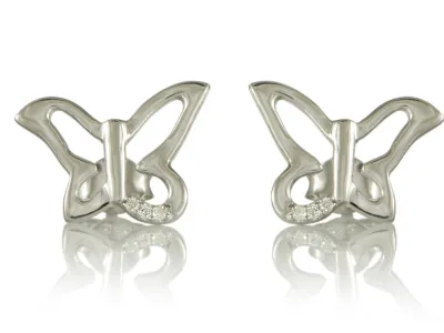 Ohrringe mit Diamanten "Schmetterlinge"