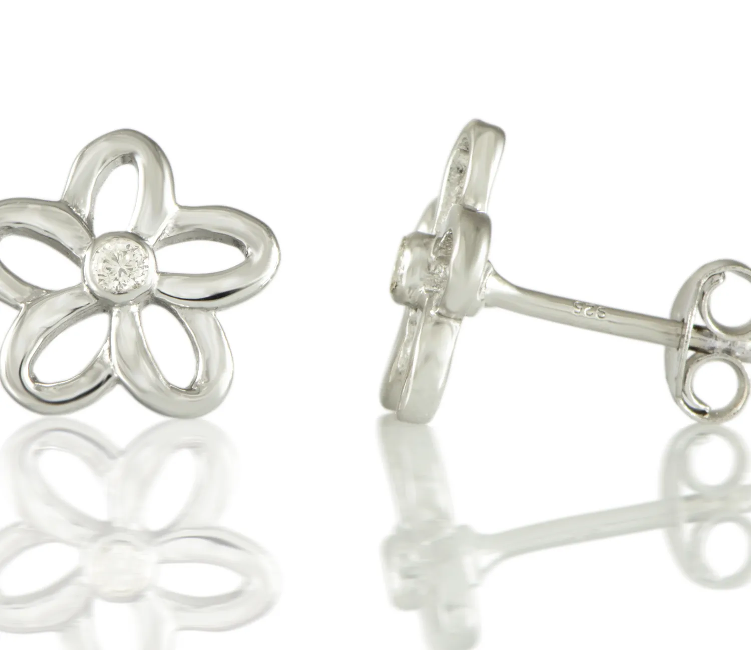 Diamantohrringe "Blumen"