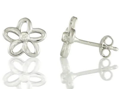 Diamantohrringe "Blumen"