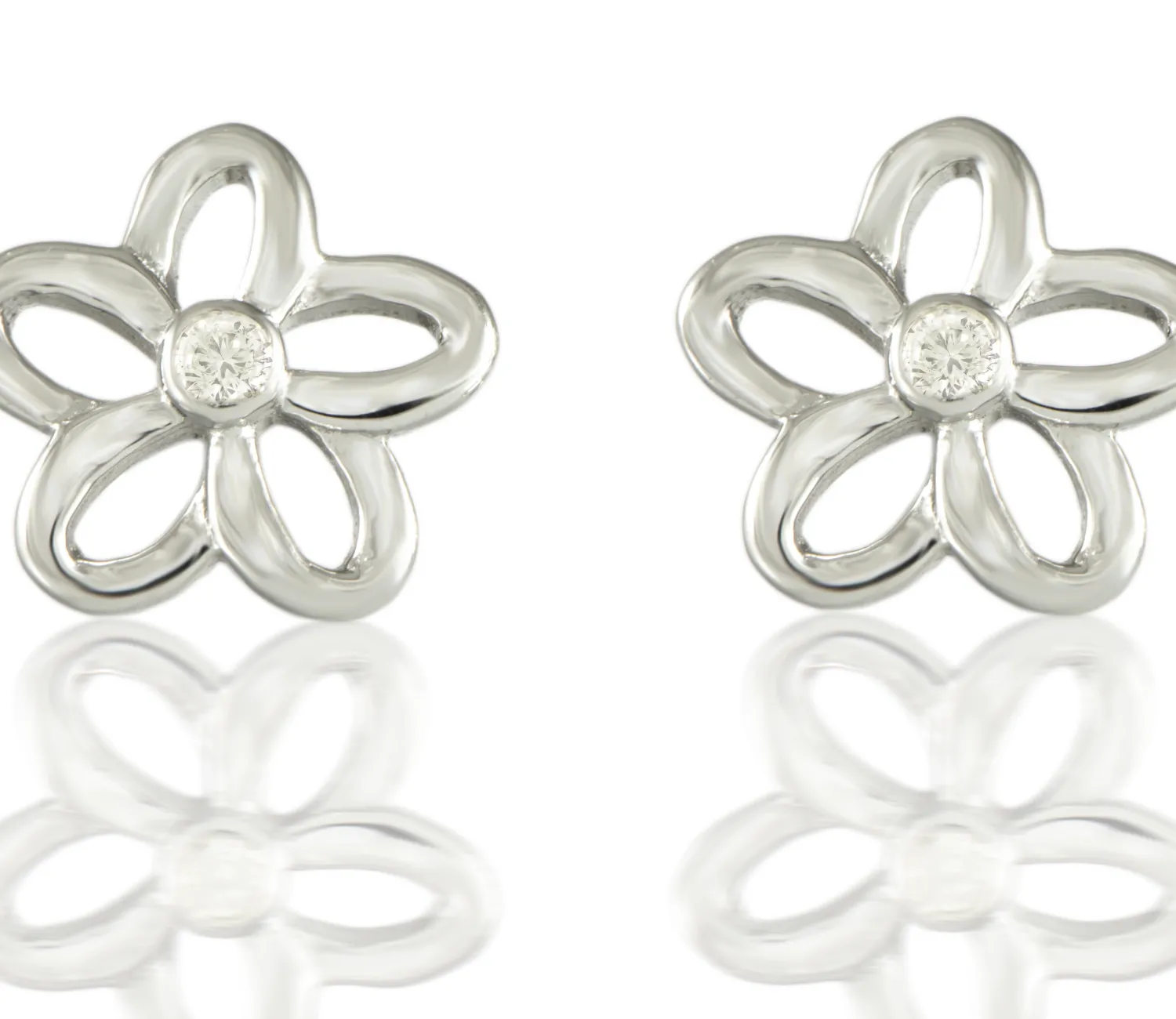 Diamantohrringe "Blumen"