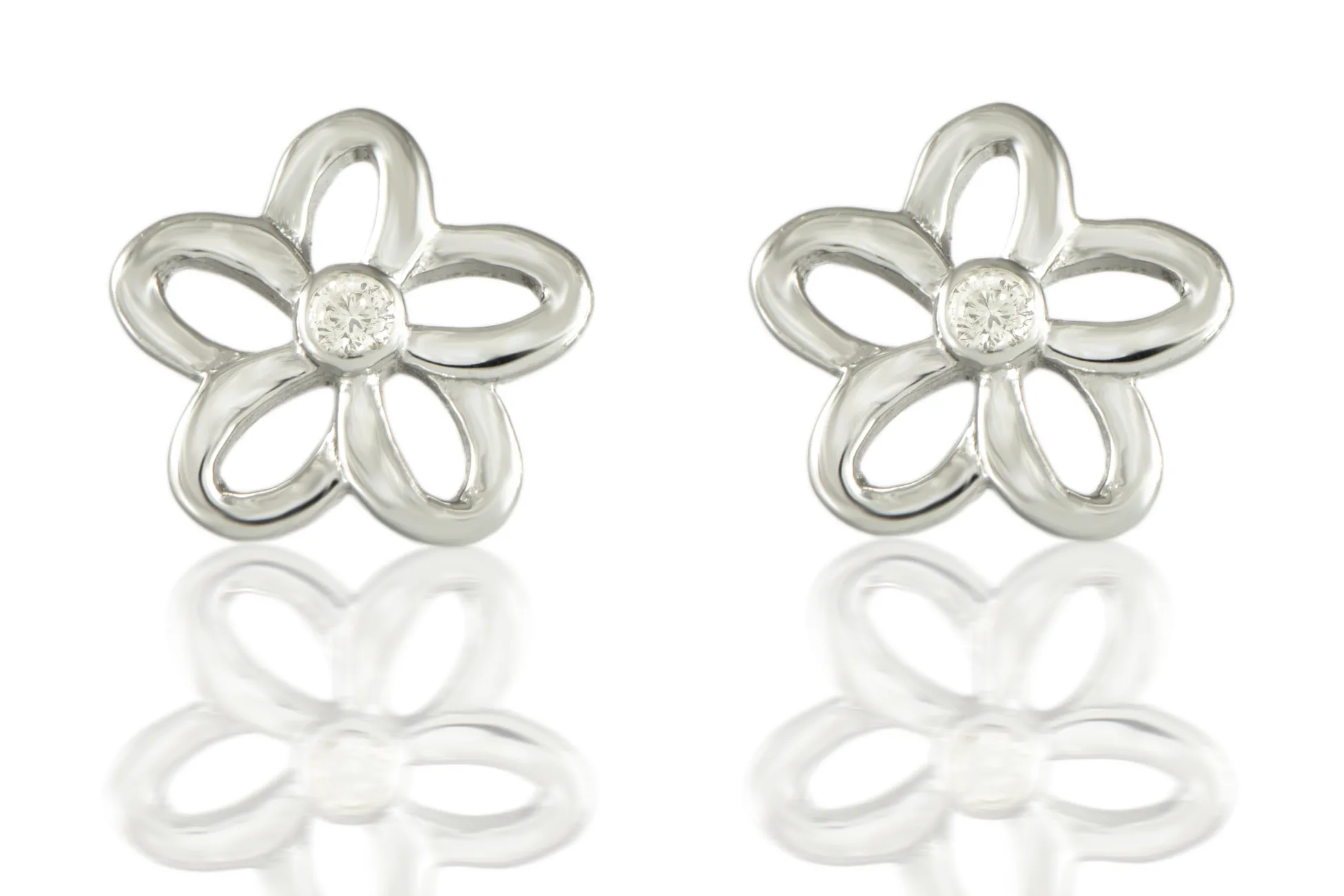 Diamantohrringe "Blumen"