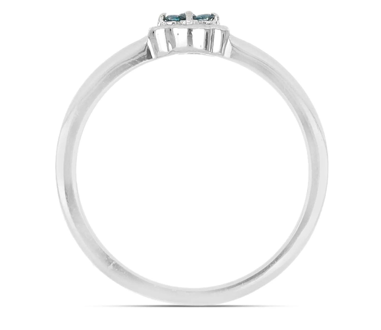 Silberring mit blauen Diamanten