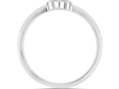 Silberring mit blauen Diamanten
