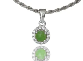 Silberanhänger mit Jadeit (Nephrit)