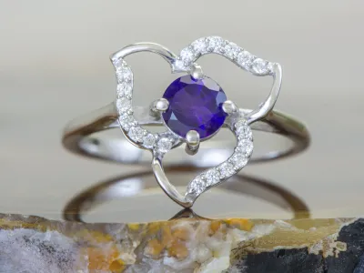 Ring mit Amethyst