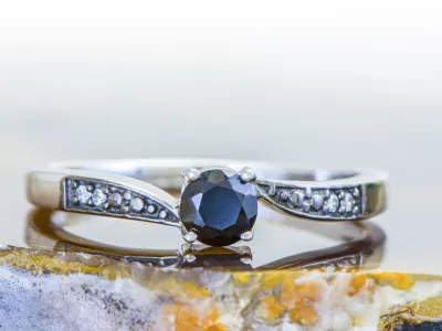 Silberring mit Onyx