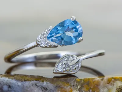 Ring mit Blauem Topas