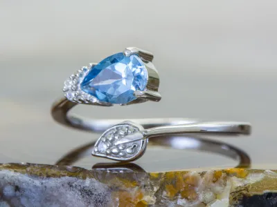 Ring mit Blauem Topas