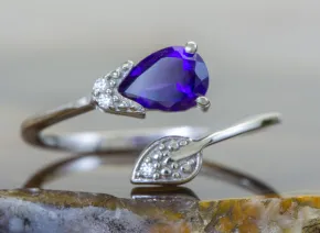 Silberring mit Amethyst