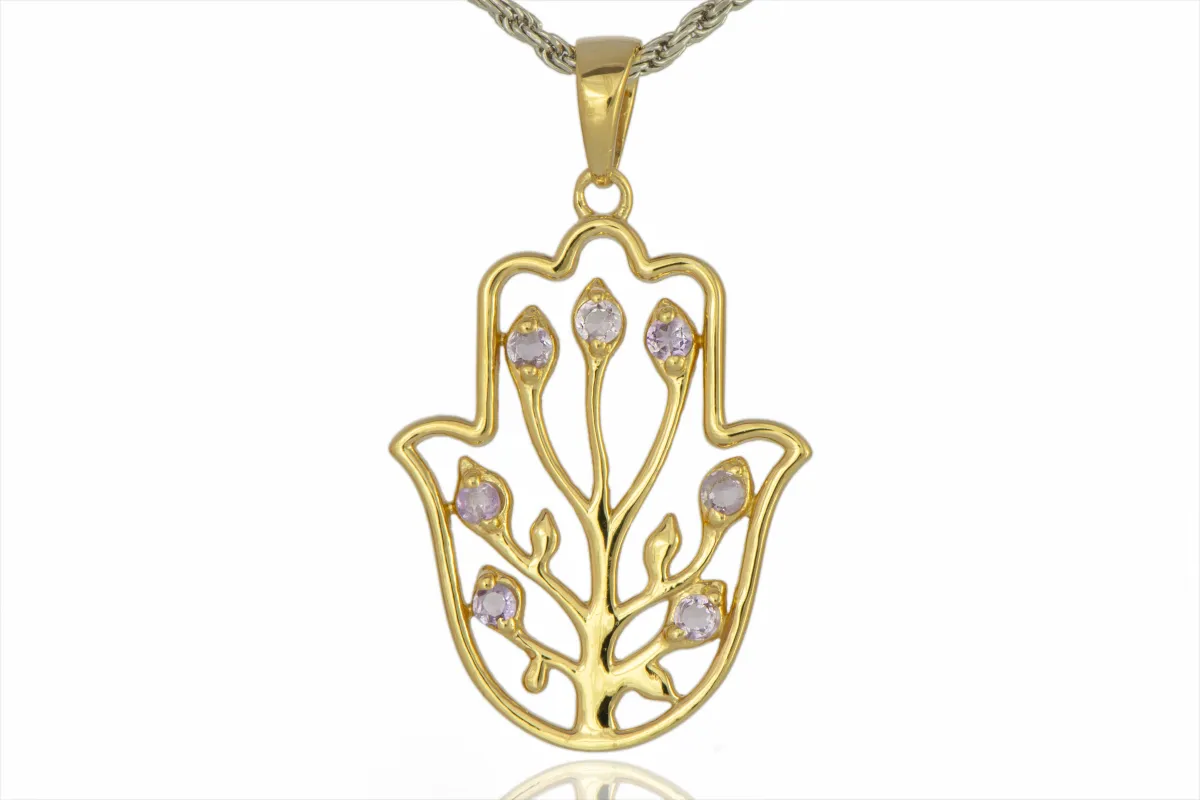 Hand der Fatima mit Amethyst