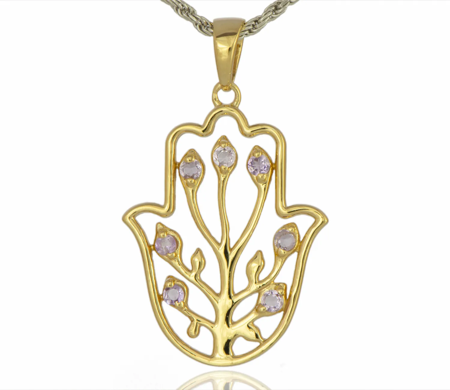 Hand der Fatima mit Amethyst