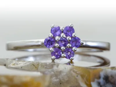 Silberring mit Amethyst