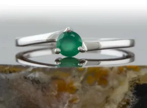 Ring mit grünem Achat