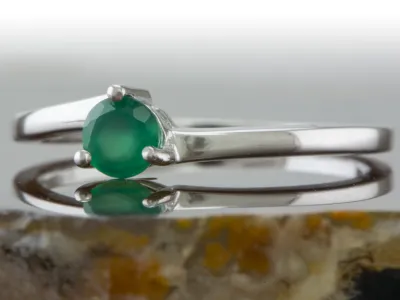 Ring mit grünem Achat
