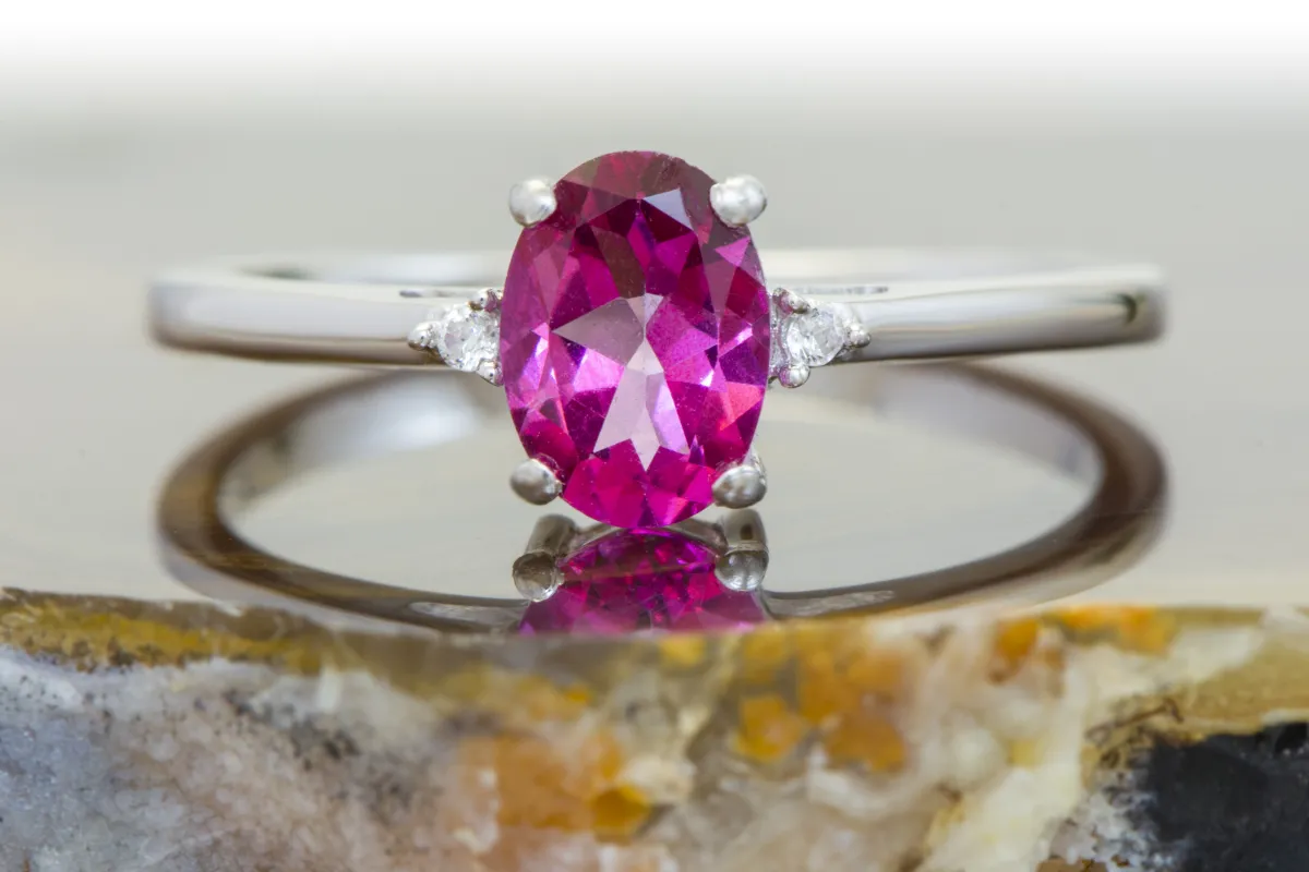 Ring mit Rosa Topas