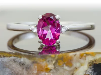 Ring mit Rosa Topas