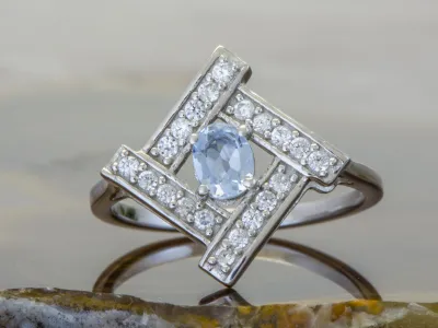 Ring mit Aquamarin