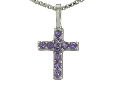 Silbernes Kreuz mit Amethyst