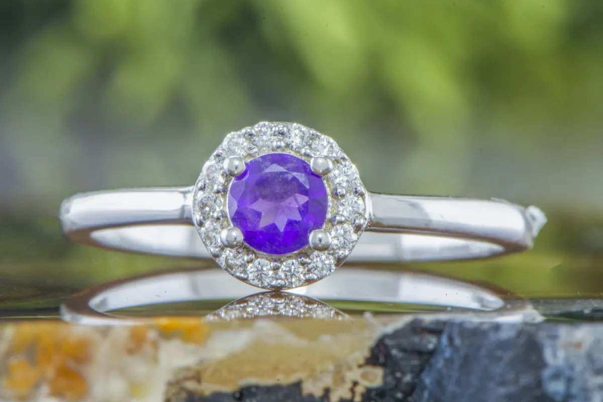 Silberring mit Amethyst