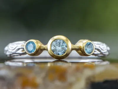 Ring mit Blauem Topas