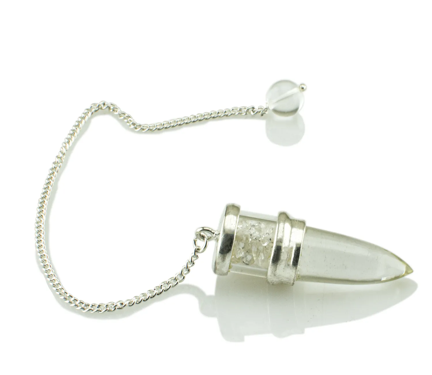 Pendulum aus Bergkristall und Herkimer
