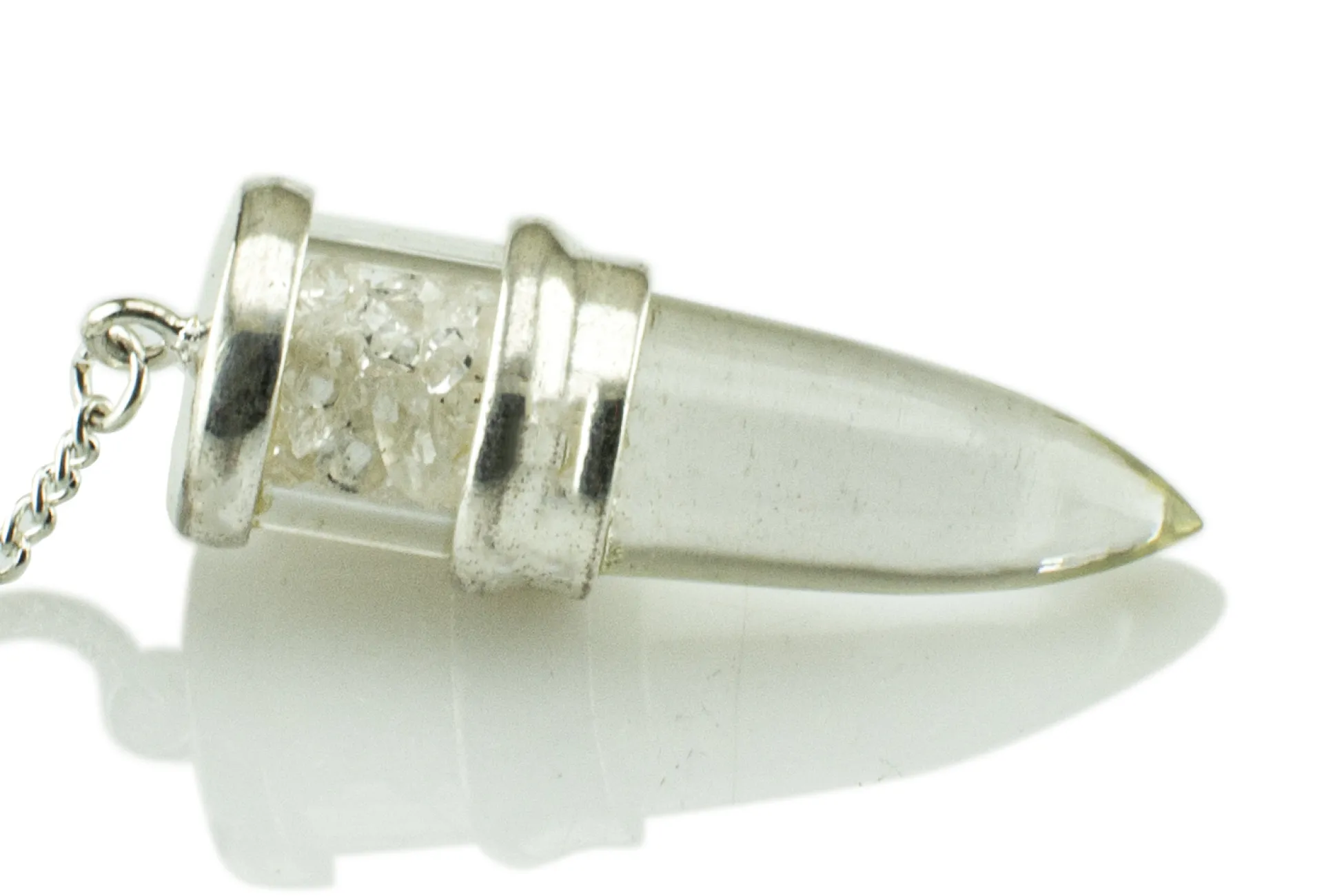 Pendulum aus Bergkristall und Herkimer