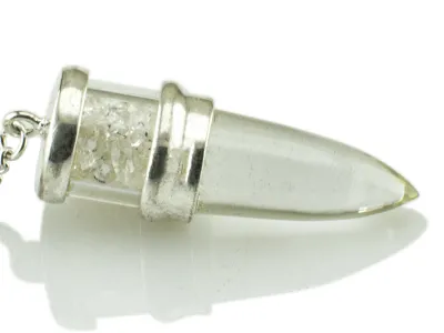 Pendulum aus Bergkristall und Herkimer