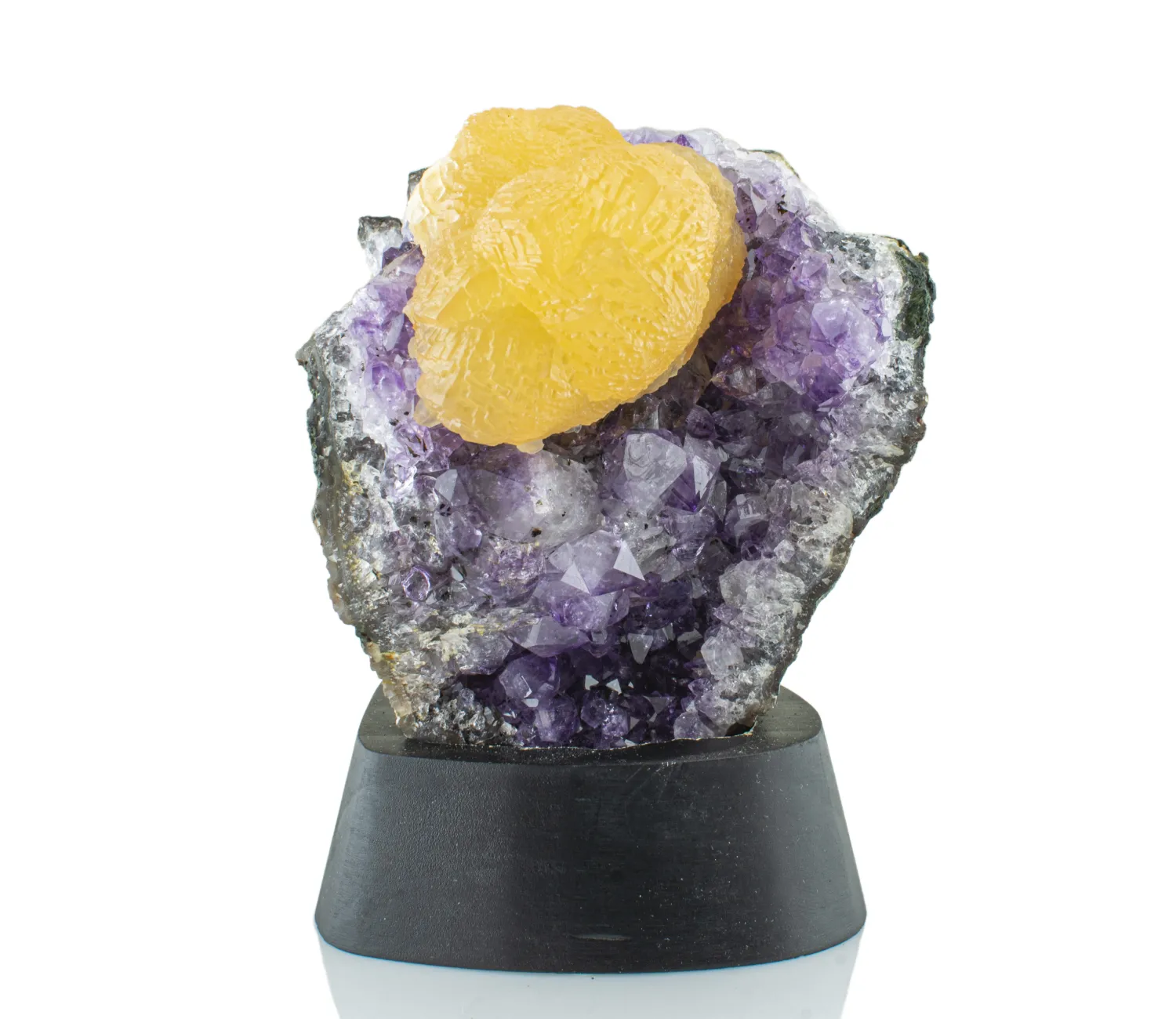 Amethyst mit Calcit