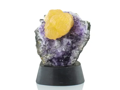 Amethyst mit Calcit